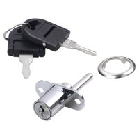 Magideal - Cerradura De Émbolo De Empuje Cerradura De Émbolo De Aleación De Zinc Cerradura De Gabinete De Cabezal De Cilindro Portátil Cerradura De Cajón Cerradu 16Mm Plata