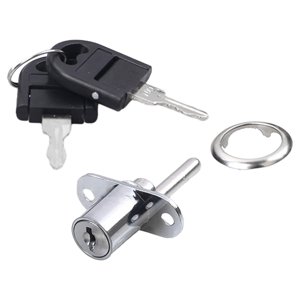 Magideal - Cerradura De Émbolo De Empuje Cerradura De Émbolo De Aleación De Zinc Cerradura De Gabinete De Cabezal De Cilindro Portátil Cerradura De Cajón Cerradu 16Mm Plata