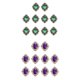 thumbnail image 3 of 20x Cuentas Traseras Planas Botón Adornos Para Hacer Tarjetas Verde Morado Oscuro, 3 of 4
