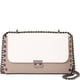thumbnail image 1 of Bolso Bandolera Sharo Bicolor Taupe y Blanco, 1 of 2