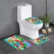 thumbnail image 1 of Tuca y Bertie Juego de 3 alfombras de baño de coral fleece: tapete de baño + alfombra de inodoro en forma de U + funda de tapa de inodoro en forma de O, 1 of 6