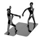 thumbnail image 3 of Par Kungfu Man Book End Holder Soporte De Libro De Escritorio Para Decoración Del Hogar Negro, 3 of 5