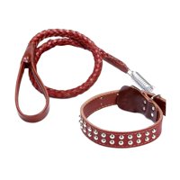 Magideal - Collar De Perro, Suministros Para Mascotas, Gancho De Aleación Tejido , Cuerda De Para Perros, Correas De Entrenamiento, Correa De , Cuello Mediano Color Cuello Mediano Marrón