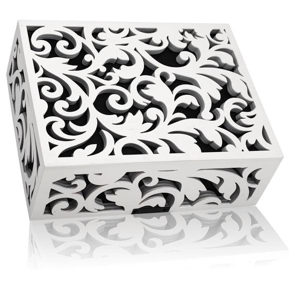 Cubierta decorativa para timbre AUREYE, caja de madera blanca para carillón