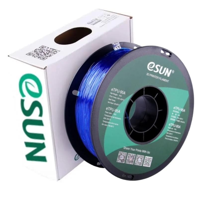 Esun - Filamento 3D Tpu Azul Transparente 1Kg | Filamentos