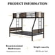 thumbnail image 1 of Twin Over Full Bunk Beds, Metal Bunk Bed Frame with Safety Guardrail and 2 Ladder for Kids,Sturdy Metal Frame and Protective Board Supports, No Box Spring Needed, Easy Assembly, 1 of 3