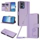 thumbnail image 1 of Funda Cartera Trébol para Motorola Edge 2024 5G con Ranuras Tarjetas y Carga Inalámbrica Morado claro, 1 of 6