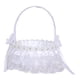 thumbnail image 3 of Cesta De Ni?a De Flores Blancas De Encaje De Dama De Honor Para Mesa De Ducha De Boda Estilo De Compromiso F, 3 of 5