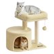 thumbnail image 1 of Árbol para Gatos Feandrea Pequeño Beige Arena de Peluche 47x32x47 cm, 1 of 6