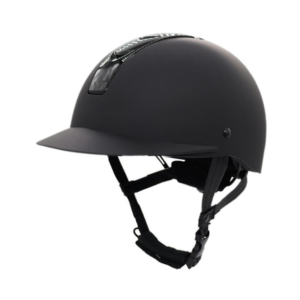 Casco de montar, equipamiento para caballos, casco de bicicleta, verano, equipo de protección ligero, gorro de montar moderno, cómodo y transpirable Negro