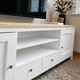 thumbnail image 3 of Rack TV "Rustic Luxury" Mueble de Televisión de Madera - Blanco - 150x40x65 cm, 3 of 3