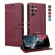 thumbnail image 1 of Premium Wallet Case for Samsung Galaxy S25 Ultra with Card Slots & Kickstand, Flip Cover Red, 1 of 6