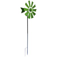 Ioensy - Metal Viento Spinner Jardín Molino De Viento Al Aire Libre Patio Césped Molinete Decoración Verde