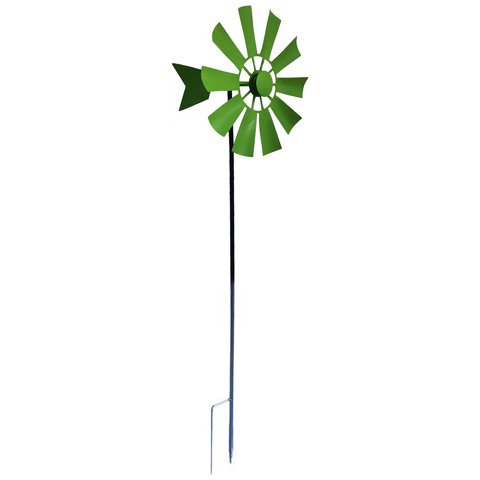 Ioensy - Metal Viento Spinner Jardín Molino De Viento Al Aire Libre Patio Césped Molinete Decoración Verde