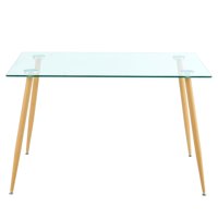 Pandalino - Mesa Rectangular Vitreo 130X80 | Vidrio Templado | Diseño Nórdico | Blanco 130X80