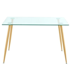 Pandalino - Mesa Rectangular Vitreo 130X80 | Vidrio Templado | Diseño Nórdico | Blanco 130X80