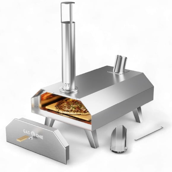 Horno Portátil Para Pizza De Pellets De Madera De 12 Pulgadas Acero Inoxidable