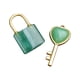thumbnail image 3 of Juego De Colgante De Collar Con Llave De Pareja, Llave En Forma De Corazón Para Viajes Por La Calle, Cumplea?os, Verde, 3 of 5