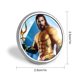 thumbnail image 2 of Aquaman-Theme Round Button Badge: Premium Metal Construction, Ideal for High-End Events 2.8 cm, 2 of 6