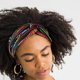 thumbnail image 5 of Paquete de 3 diademas africanas para mujer, anchas, estilo bohemio, con nudos, antideslizantes, para el pelo, para deporte, yoga, entrenamiento, elásticas., 5 of 5
