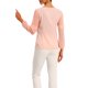 thumbnail image 3 of INSPIRE CHIC Blusa de Chifón para Mujer de Regreso a Clases Cuello con Abertura Manga de Patchwork Elegante Top de Trabajo S Rosa Claro, 3 of 6