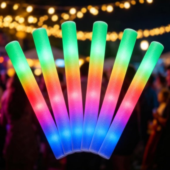 Varitas LED de espuma ZXCSXJW HMB, 6 unidades, 3 modos
