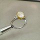 thumbnail image 5 of Anillos de Moissanita de 3 Quilates y 3 Piedras para Mujer Color D VVS1 Anillo de Compromiso de Diamante Ovalado Anillo de Promesa de Aniversario de Plata Esterlina S925 para Ella, 5 of 8