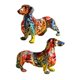 thumbnail image 2 of 2x Ornamento De Estatua De Escultura De Estatuilla De Perro Dachshund Colorido Pintado Nórdico, 2 of 3