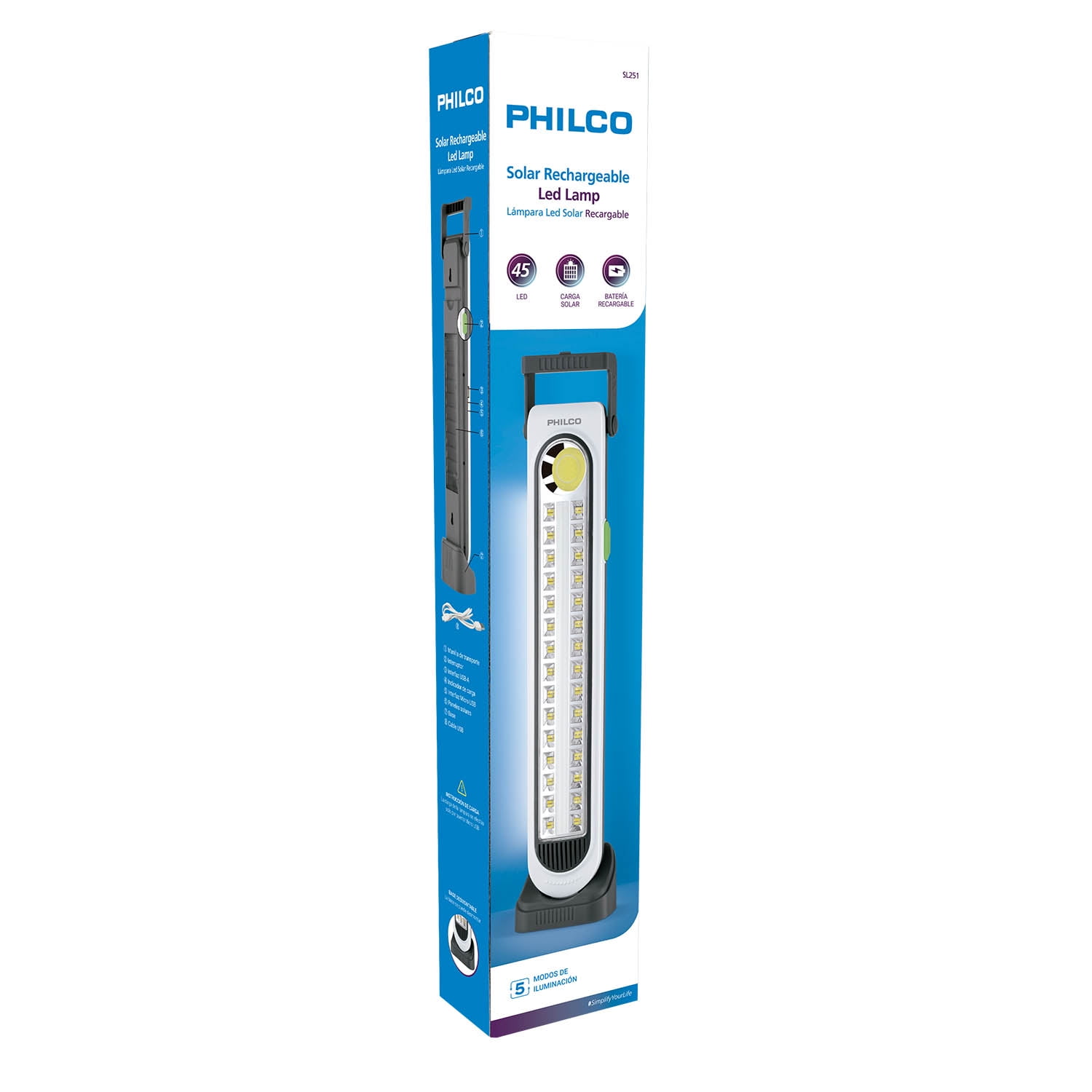 Lampara Philco 45 Led Solar Recargable
