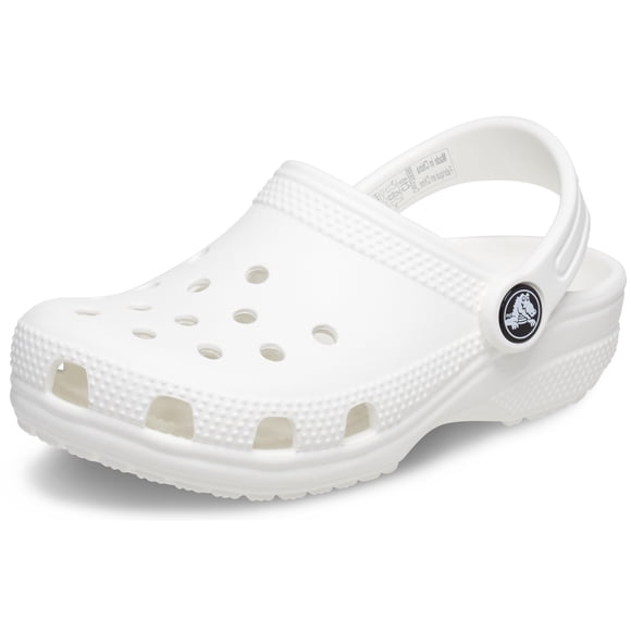 Crocs Classic Clog para niños, blanco, forro sintético, talla 6 Big Kid