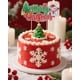 thumbnail image 4 of Adorno para tartas AMABAZR, diseño de muñeco de nieve con diseño de feliz Navidad, 4 of 4