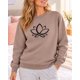 thumbnail image 2 of Poleron de Pijama Franela Mujer Flor de Loto beige L, 2 of 6