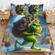 thumbnail image 1 of Grinch Bedding Set Duvet Cover Comfortable and Lightweight Cartoon Bedding 3 Piece Bed Set, 1 of 5
