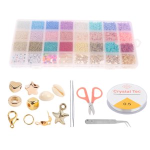 Bothyi - Kit De Cuentas De Piedra De Chips, Bobinas De Pinza Para Anillos De Collar Que Hacen Pulseras