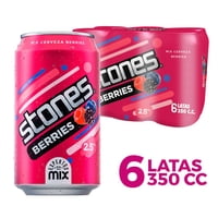 Cerveza Berries 2.5° Pack Lata 6 Un Stones