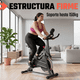 thumbnail image 5 of Bicicleta de Spinning Fija Estática Silenciosa Ajustable con Monitor Digital Cardio Fitness Hogar Entrenamiento Resistente Asiento Regulable Ejercicio Indoor Uso Diario Color Rosa, 5 of 8