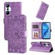 thumbnail image 1 of Funda tipo cartera FOXDOCK para Infinix Hot 20s , diseño girasol en relieve, cuero PU, cierre magnético, soporte y tarjetero, 1 of 5