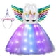 thumbnail image 1 of Disfraz Soyoekbt, vestido de unicornio con iluminación LED para niñas de 7 a 8 años, 1 of 3