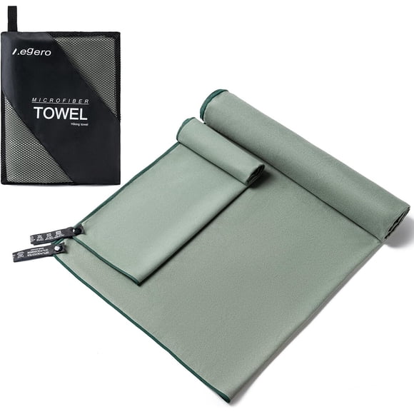 Toallas de Microfibra Aegero para Camping, 2 Unidades