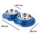 thumbnail image 2 of Plato Doble Con Pocillo De Acero Inoxidable Azul, 2 of 2