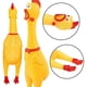 thumbnail image 2 of Pollo chillón, juguete de pollo chillón de goma amarillo, novedoso y duradero, para niños y perros, paquete económico de 3 pollos de goma., 2 of 6