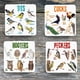 thumbnail image 1 of Posavasos divertidos con diseño de pájaros, 4/8 posavasos de madera novedosos de otoño, posavasos divertidos para té para mujeres, almohadilla decorativa de mesa, 1 of 7