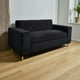 thumbnail image 2 of Sofa Tres Cuerpos Felpa Negra, 2 of 3