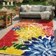 thumbnail image 1 of Alfombra ZonLi 244x305 cm Impermeable Colorida Floral para Exterior, 1 of 8