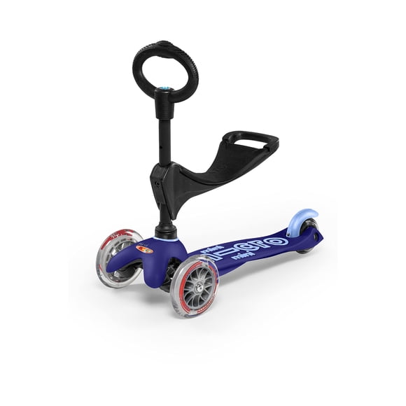 Scooter Micro Mini 3 en 1 Deluxe para niños pequeños, azul, 1 a 5 años