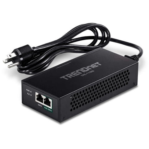 Inyector Poe++ Trendnet Tpe-119Gi Gigabit Port 95 W Negro