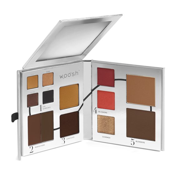 Paleta de maquillaje Woosh Beauty Pold Out Face Travel con funda