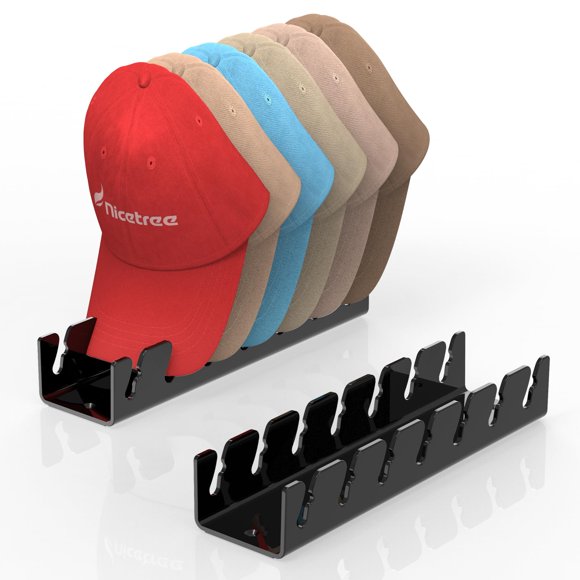 Organizador de Gorras Nicetree 14 unidades, Soporte de Acrílico, Pack de 2