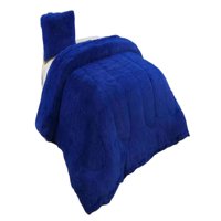 Genérico - Plumon Peludo 2 Plazas Azul