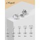 thumbnail image 2 of Pendientes Augell 925 de Plata con Circonio Cúbico, 5 pares (3‑7 mm), 2 of 7